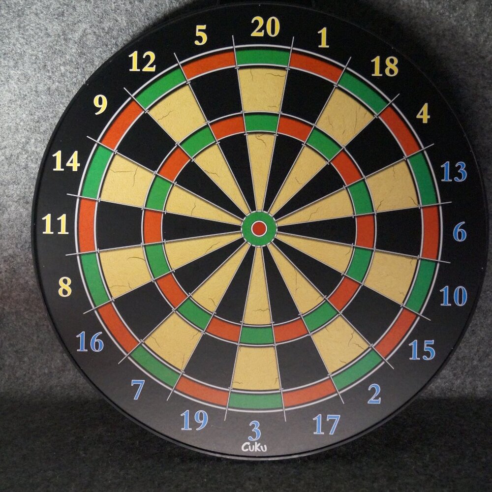 Cuku Magnetic Dart Board 12pc Set 2‑Sided Board Open Box Never Used